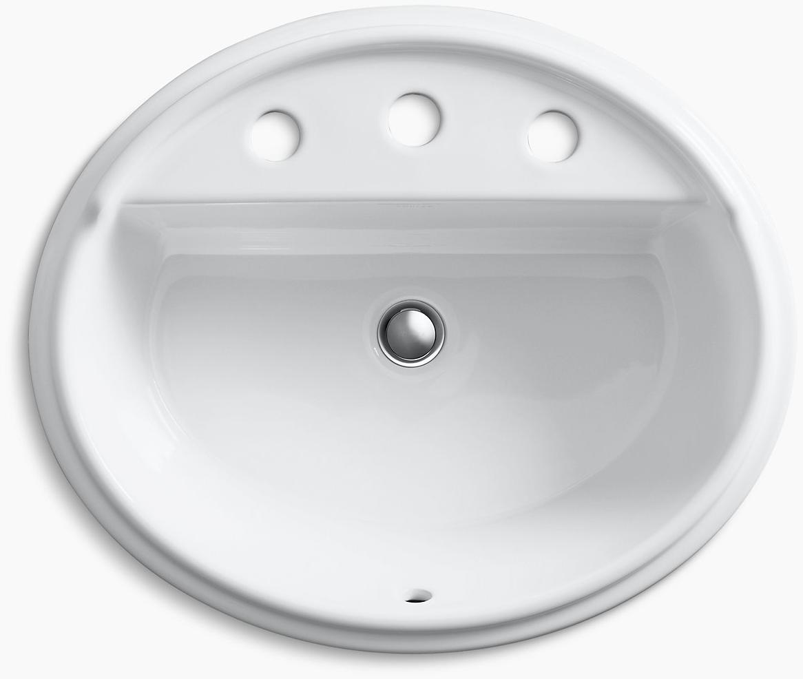 KOHLER Tresham Oval Встраиваемая раковина с 8 K-2992-8-96  - Вид №2