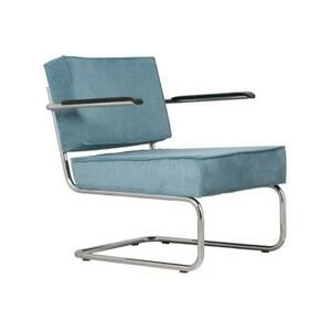 Кресло Lounge Ridge Rib с подлокотниками, синее