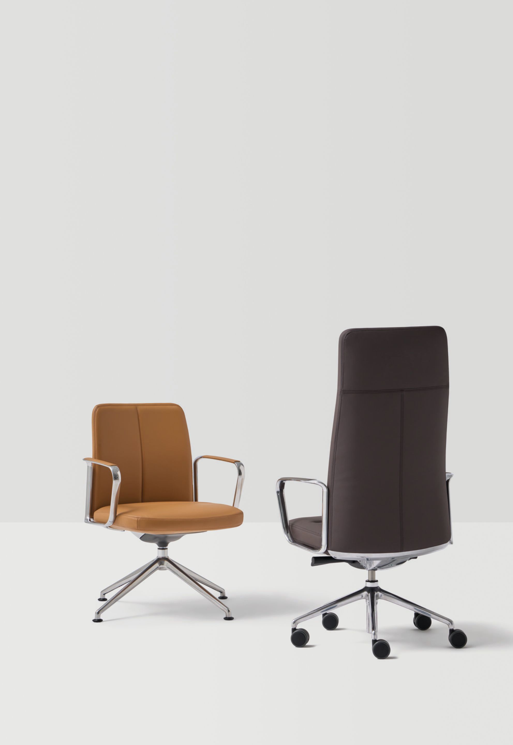 5-спицевое кожаное вращающееся офисное кресло с высокой спинкой INCLASS ZenPro ARCH-00095162 - Вид №2