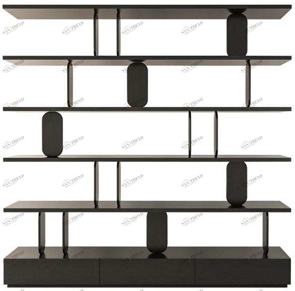 ANA ROQUE INTERIORS Открытый двухсторонний стеллаж из лакированного дерева Urban sun-id-1491661