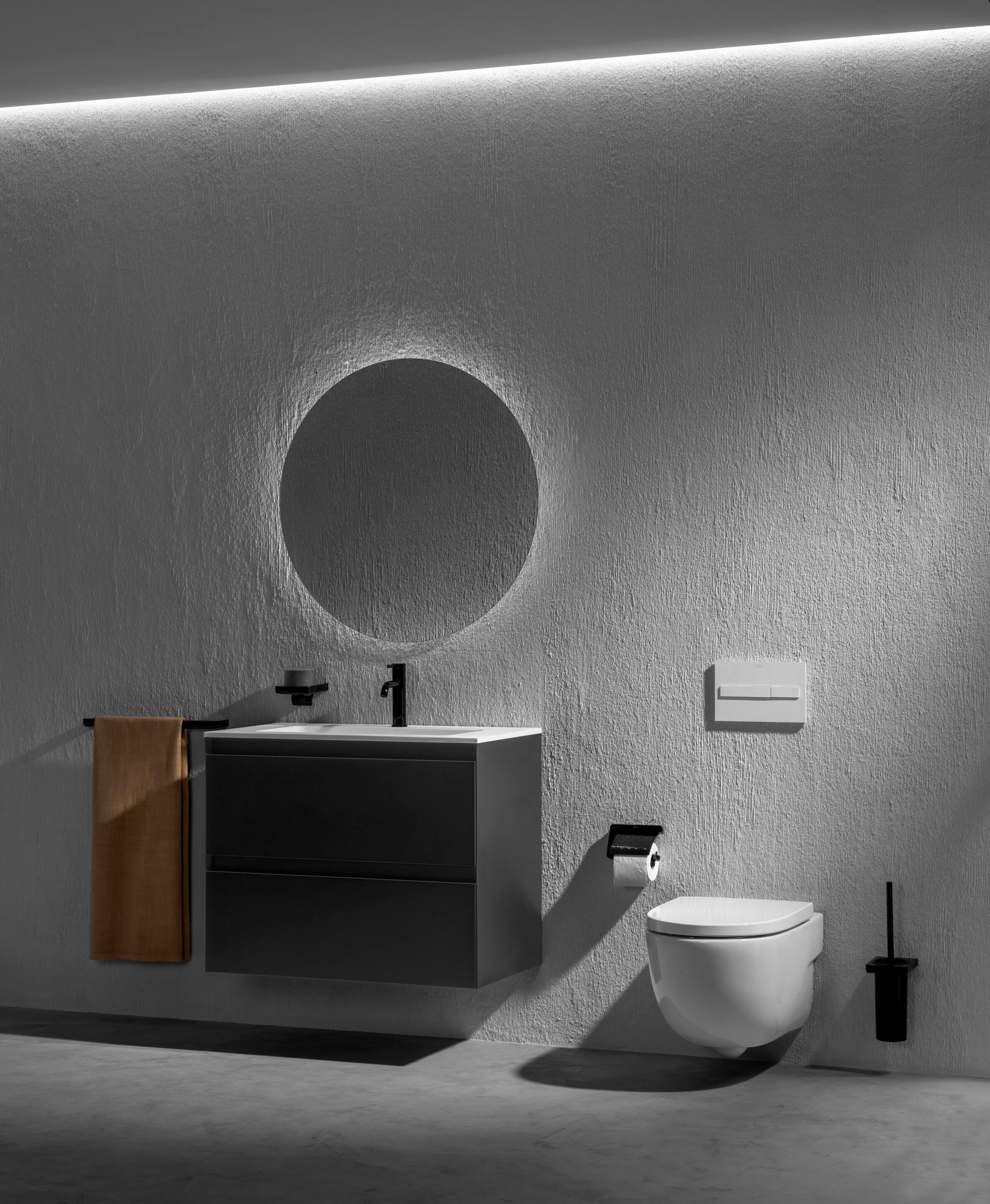 Деревянный шкаф для умывальника с ящиками со встроенной раковиной Roca UNIK 85193 ARCH-00071852 - Вид №7