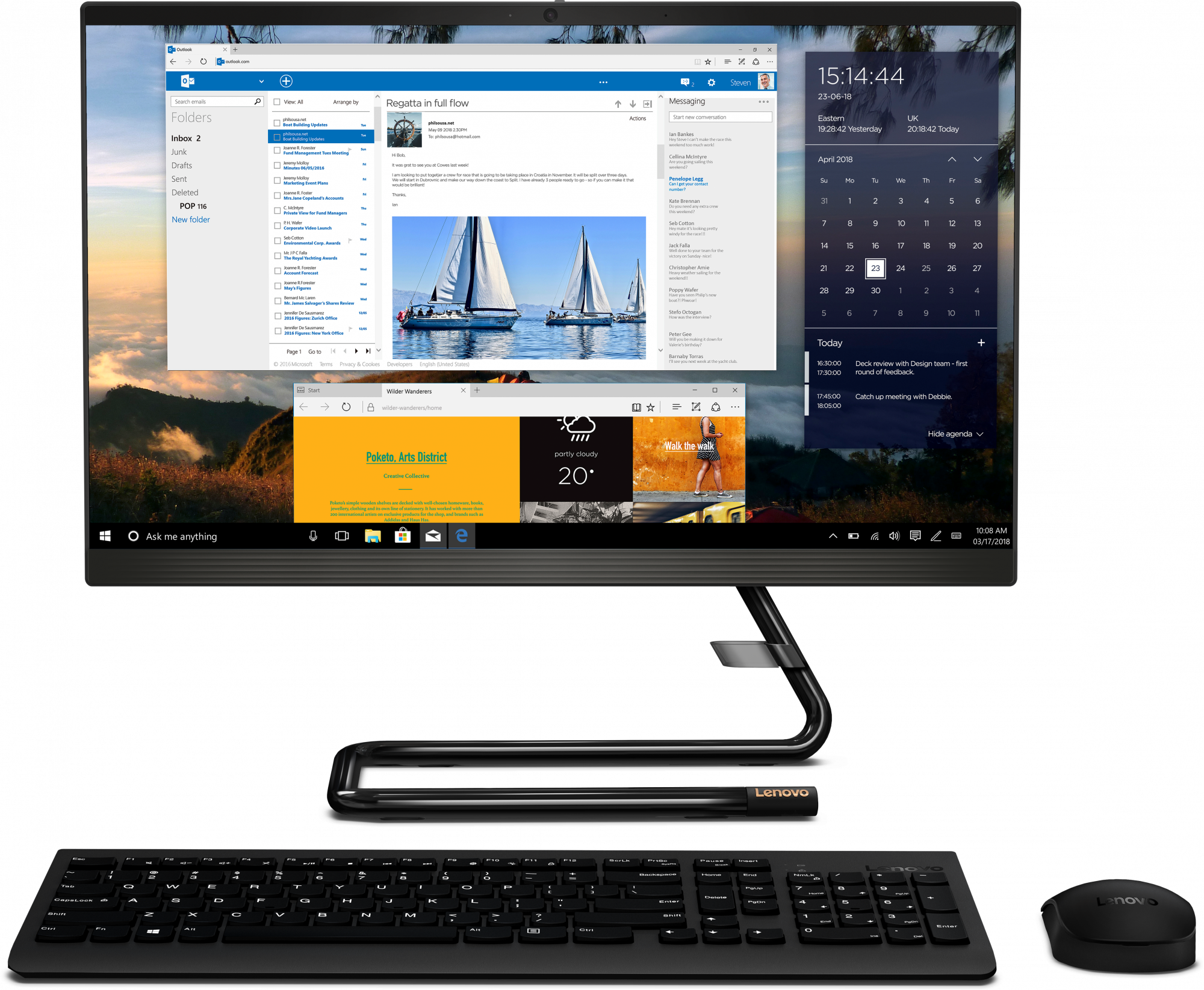 F0EA0048RK ideacentre aio a340-22igm 21.5"(1920x1080 ips)/intel celeron j4025(2ghz)/4096mb/128ssdgb/nodvd/int:intel uhd graphics 600/bt/wifi/war 1y/5.28kg/black/w10 + клавиатура, мышь usb Lenovo Santreyd 