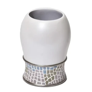 Стакан для зубных щёток Mosaic, полирезина, цвет перламутровый