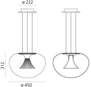 Artemide Led подвесной светильник с прямым светом из дутого стекла Ipno sun-id-1473588 - Вид №1
