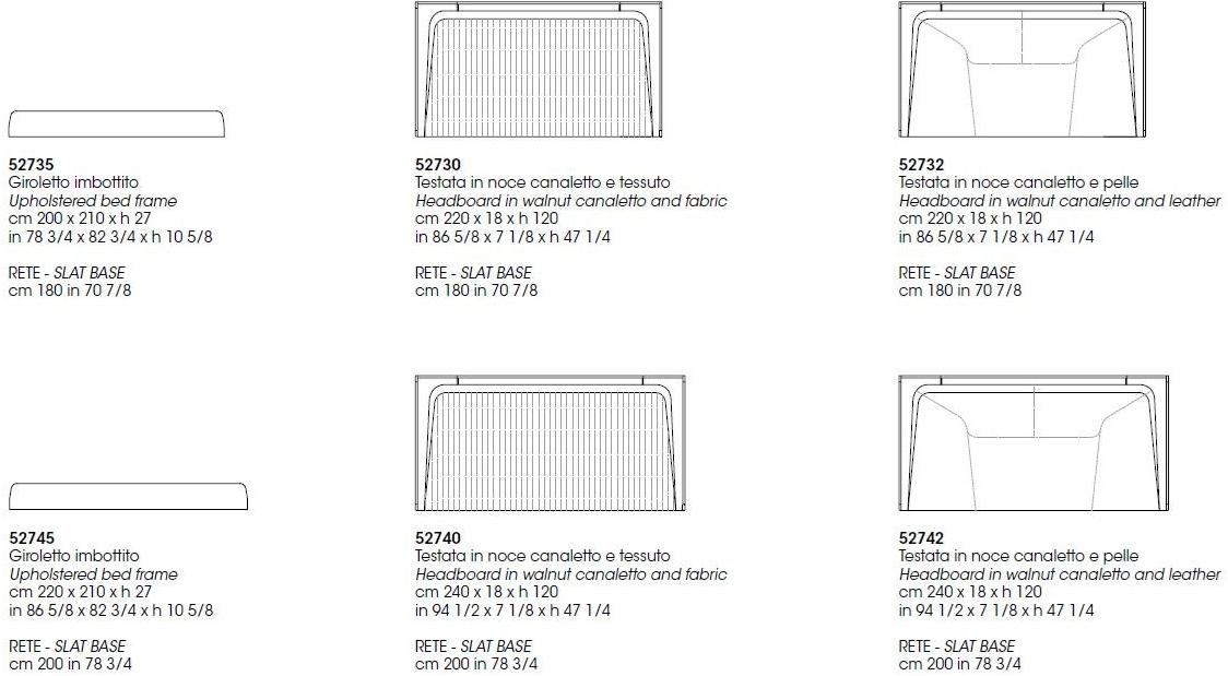 Giorgetti Кровать двуспальная со съемным покрытием с высоким изголовьем sun-id-1508659 - Вид №3