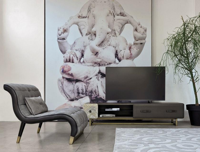 Gianfranco Ferré Home Деревянная тумба под ТВ с раздвижными дверцами с ящиками Five points sun-id-1387360 - Вид №3