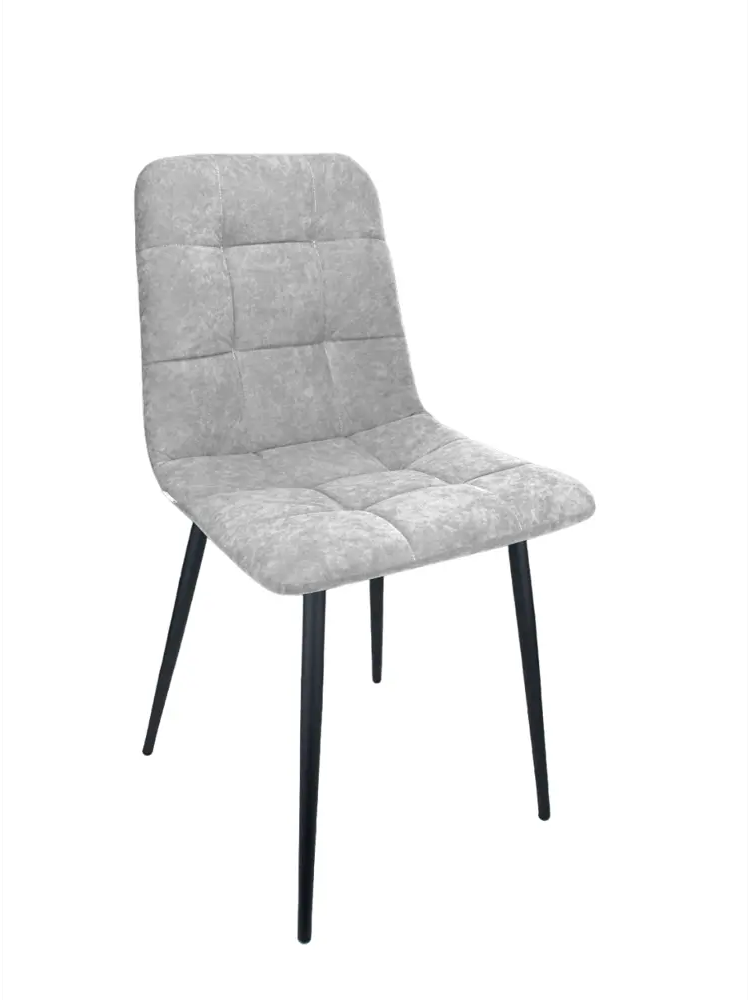 91479320 Кухонный стул Callisto Mobili М205.1 44x89x42 см велюр цвет серый/черный STLM-0882365