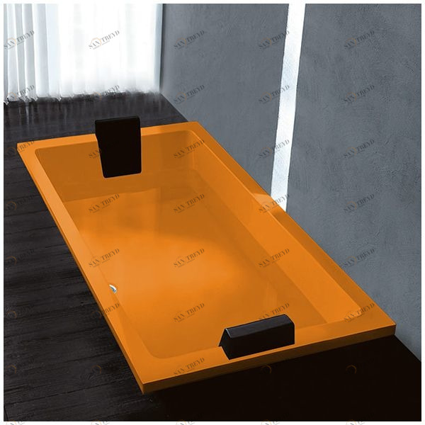 Ванна Gruppo treesse Quadra 181 V0710-SX-O оранжевая прямоугольная встроенная левая VINV0710SXO