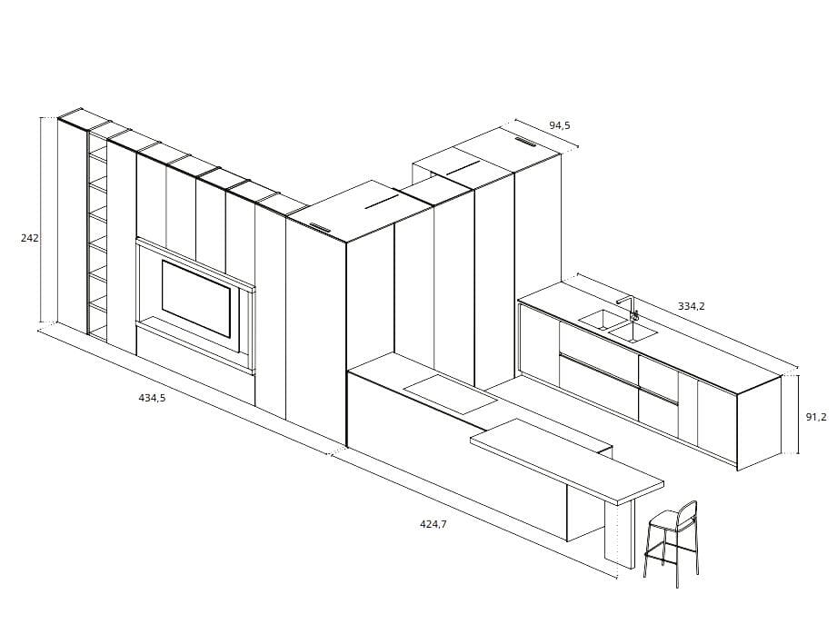Встроенная кухня Febal Casa Origina ARCH-00127863 - Вид №58
