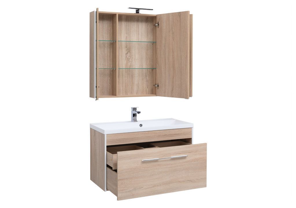 Мебель для ванной Aquanet Августа 100 дуб сонома 00225241 - Вид №1