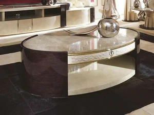 Turri Овальный мраморный журнальный столик контрактный Couture