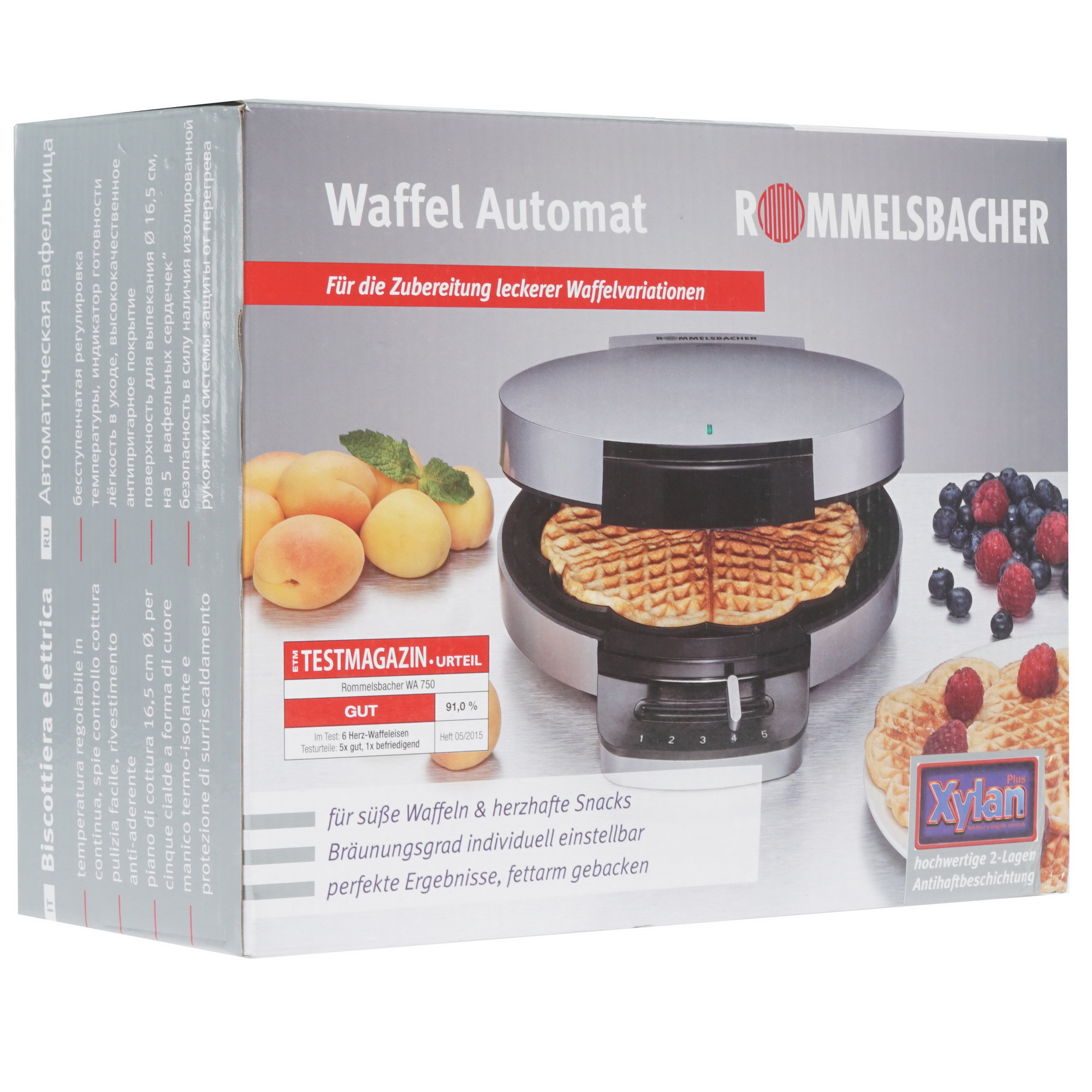 7951850 Вафельница Rommelsbacher WA 750 серебристый STDN-0005553 - Вид №6