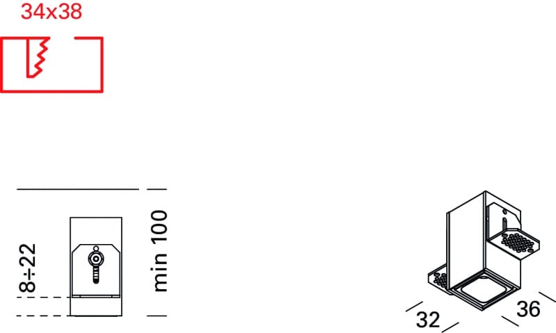 Квадратный светодиодный светильник Lucifero's рычаг ARCH-00137760 - Вид №2