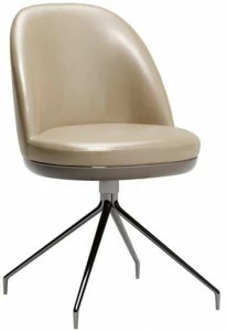 VOLPI Вращающееся кресло на козелке из кожи Luigi volpi Lv-33001