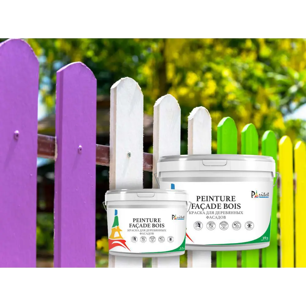 Краска для деревянных фасадов Paritet матовая цвет белый база A 10 л STLM-2051404 - Вид №4