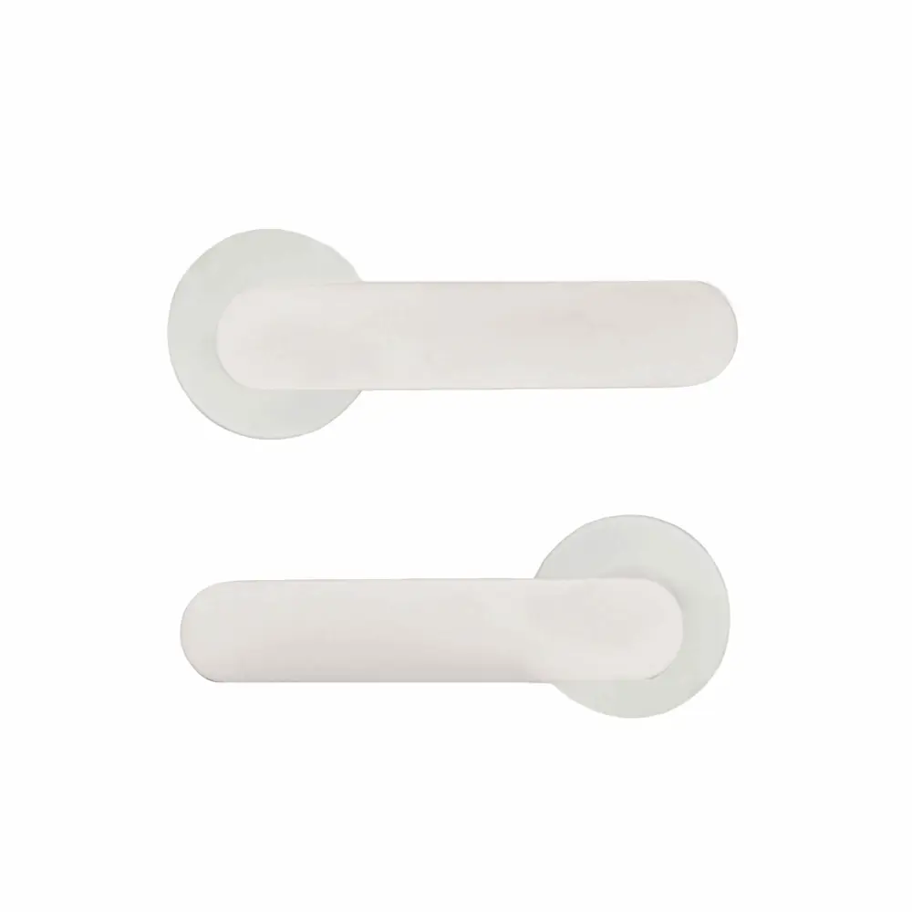 Дверная ручка на розетке KREAFORTA Шуя без запирания цвет белый STLM-2114827 - Вид №1