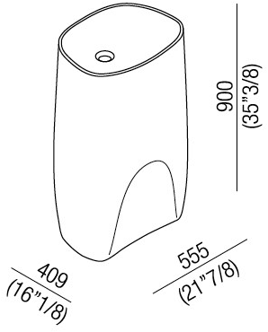 Agape Lavabo отдельно стоящий из cristalplant® Pear c sun-id-1443554 - Вид №3