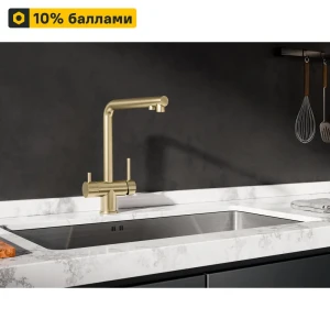 DELINIA Смеситель кухонный с фильтром золотой — элегантность и функциональность 89352203
