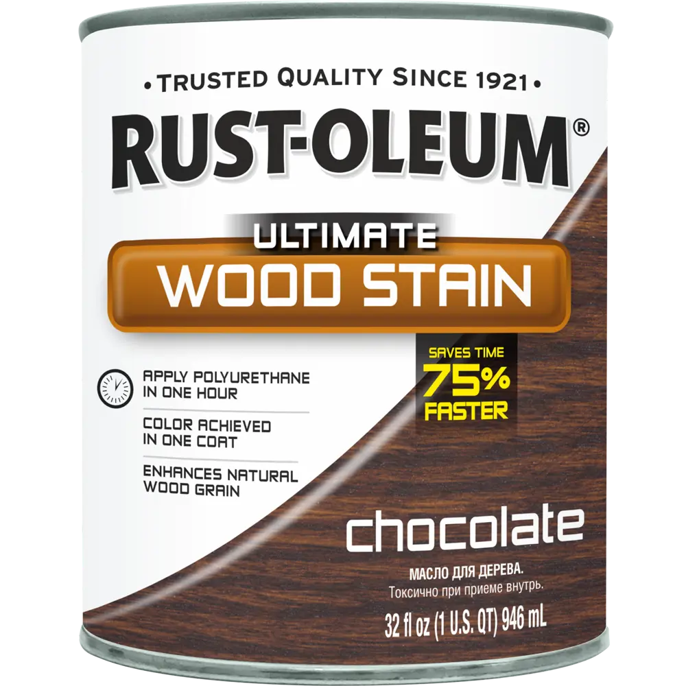 Масло тонирующее Ultimate цвет шоколад 0.946 л RUST-OLEUM STLM-2082539 - Вид №1