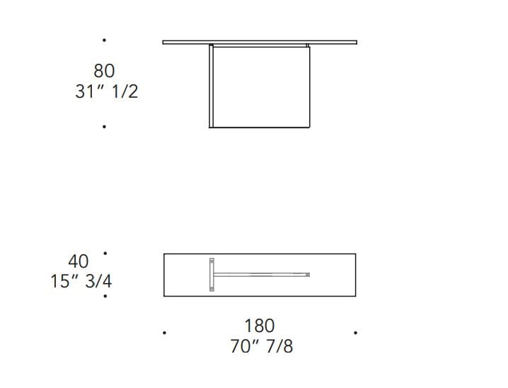 Стеклянная прямоугольная консоль REFLEX Laguna ARCH-00074196 - Вид №2