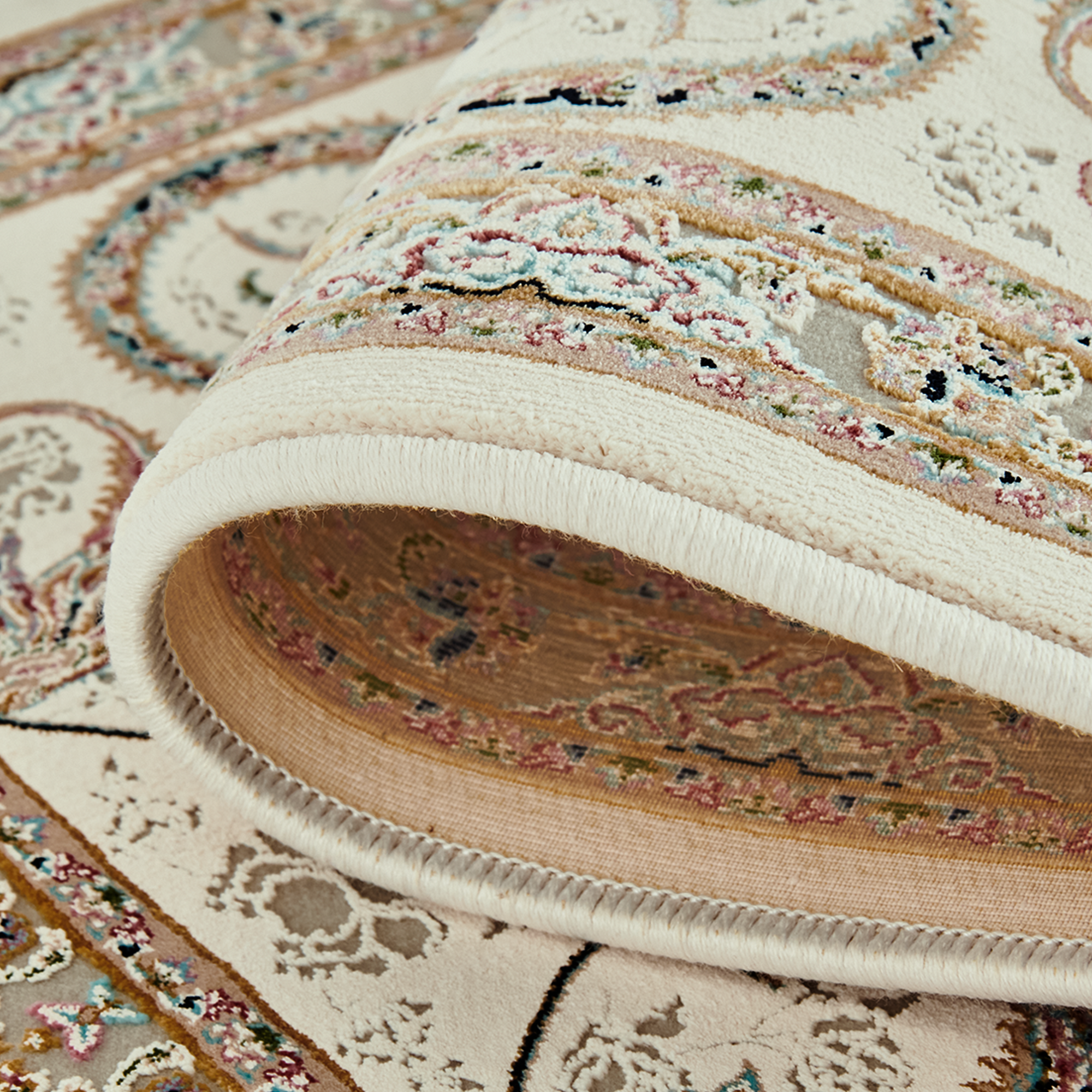 86370489 Ковер полиэстер Viyana 50х80 см цвет кремовый STLM-0068231 Santreyd  - Вид №2