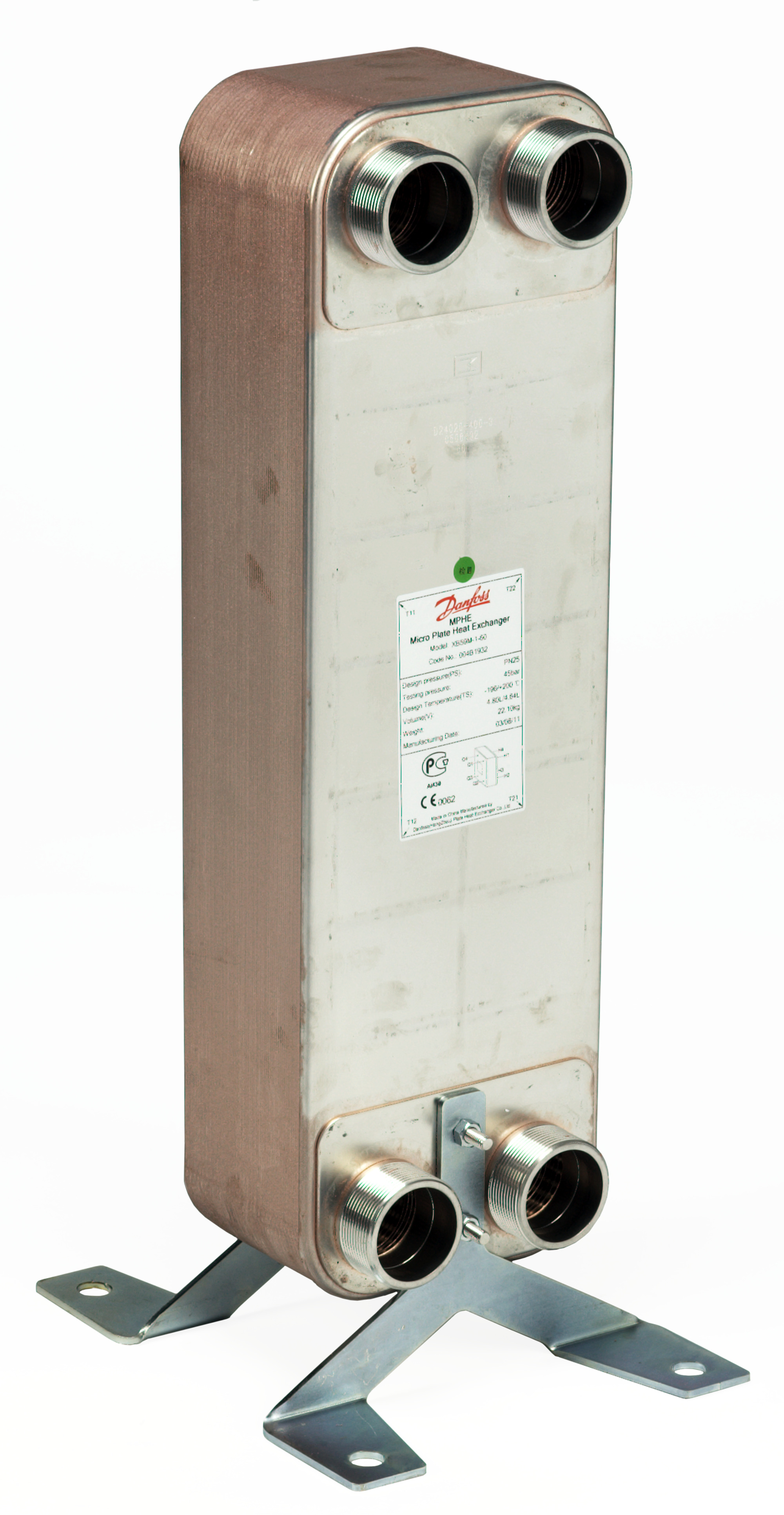 Danfoss Паяный пластинчатый теплообменник серии XB59M XB 59M-1-180 Паяный ТО 004B1942  - Вид №50
