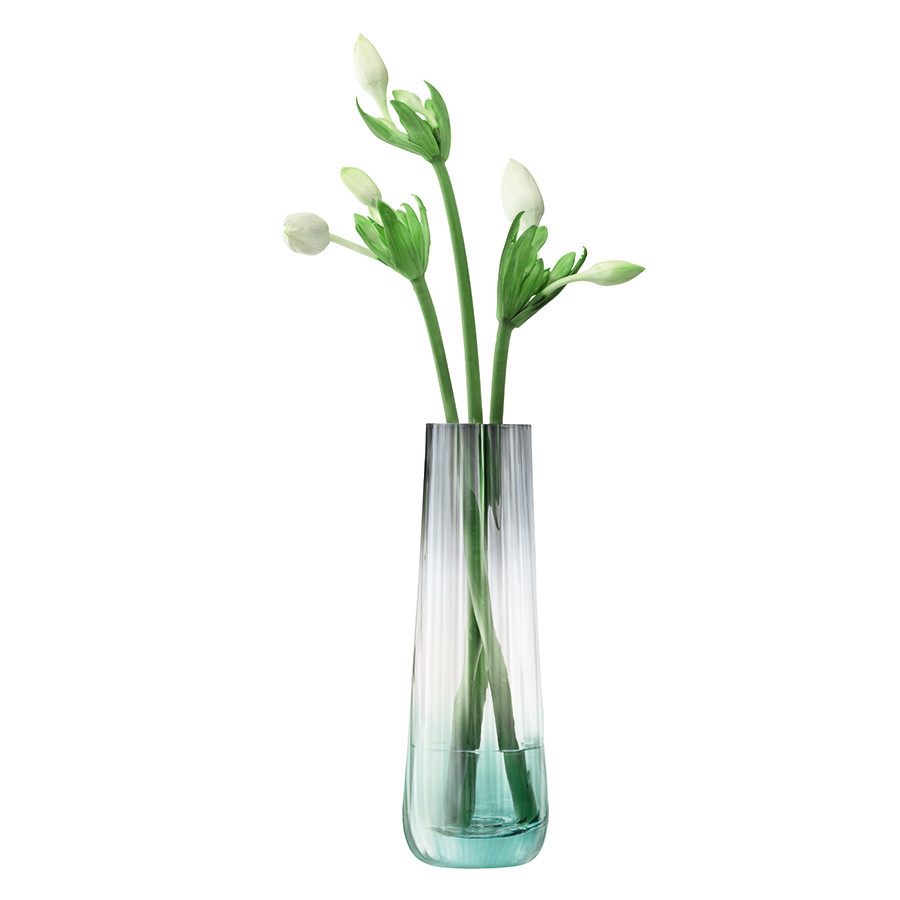 Ваза стеклянная 20 см зеленая-серая Dusk LSA INTERNATIONAL - 00-3880708 Зеленый  - Вид №3