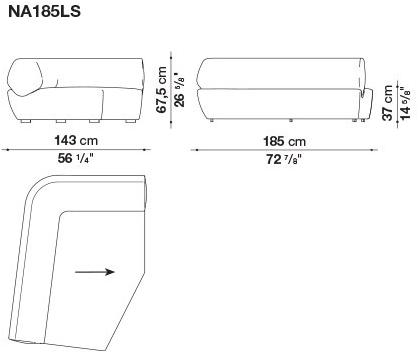 B&B Italia Модульный тканевый диван sun-id-1365656 - Вид №14
