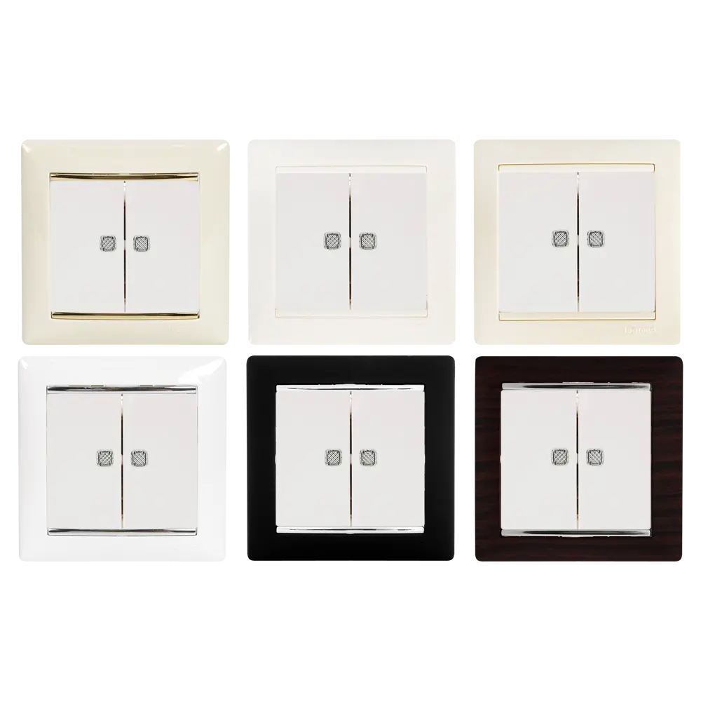 Выключатель встраиваемый Legrand Valena 2 клавиши с подсветкой цвет белый STLM-2194373 - Вид №1