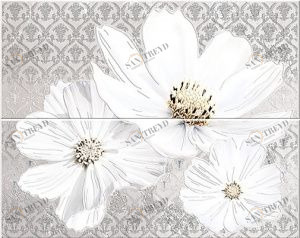 SFUMATO GREY FLORET(2шт) Панно 40,2*50,5 Azori 583242002