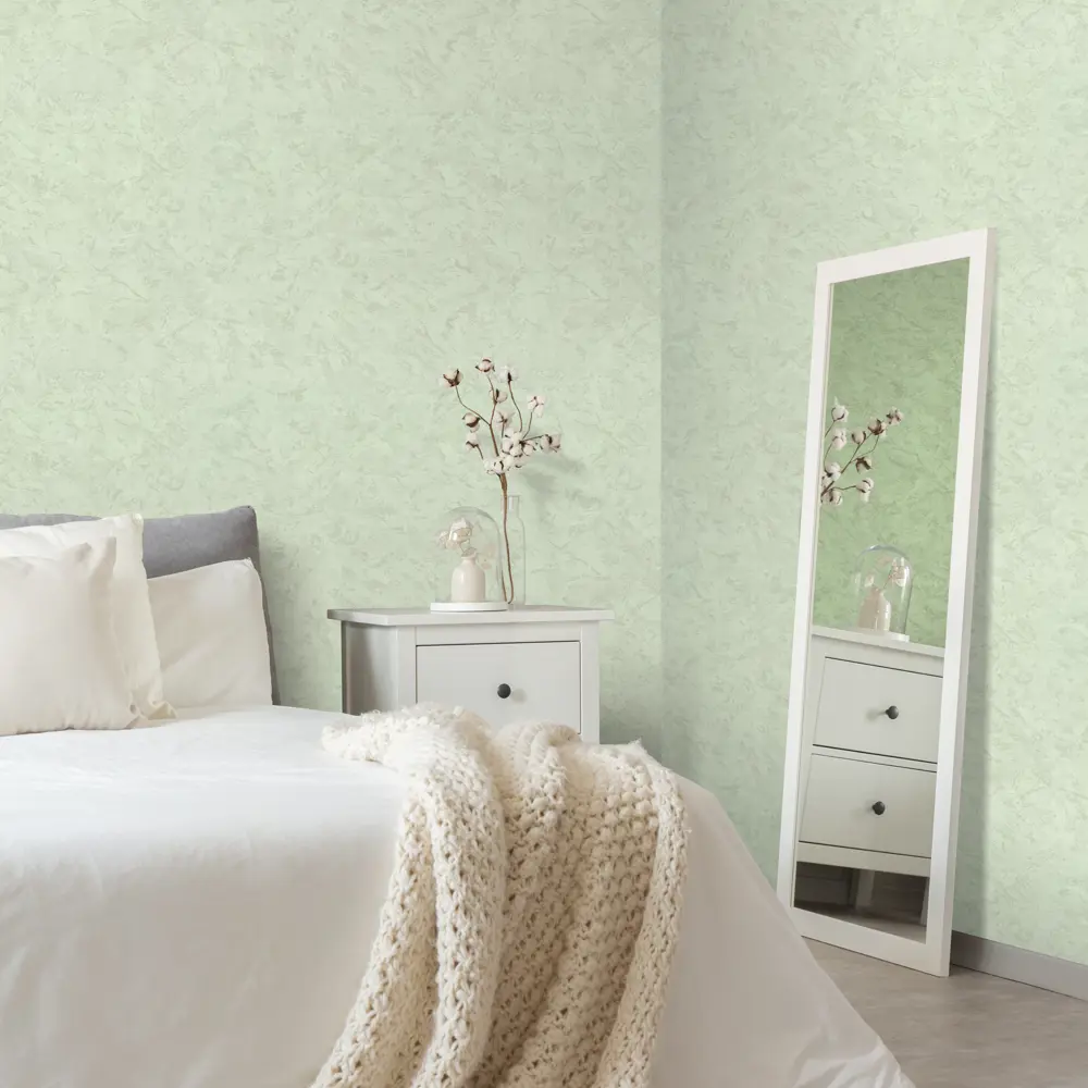 Обои флизелиновые Euro Decor Fennel зеленые 1.06 м 89427069 STLM-1576458 - Вид №4