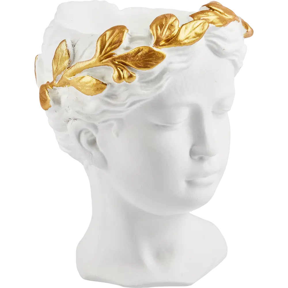 Ваза для цветов Грета гипс бело-золотой Santreyd STLM-2053077 - Вид №1