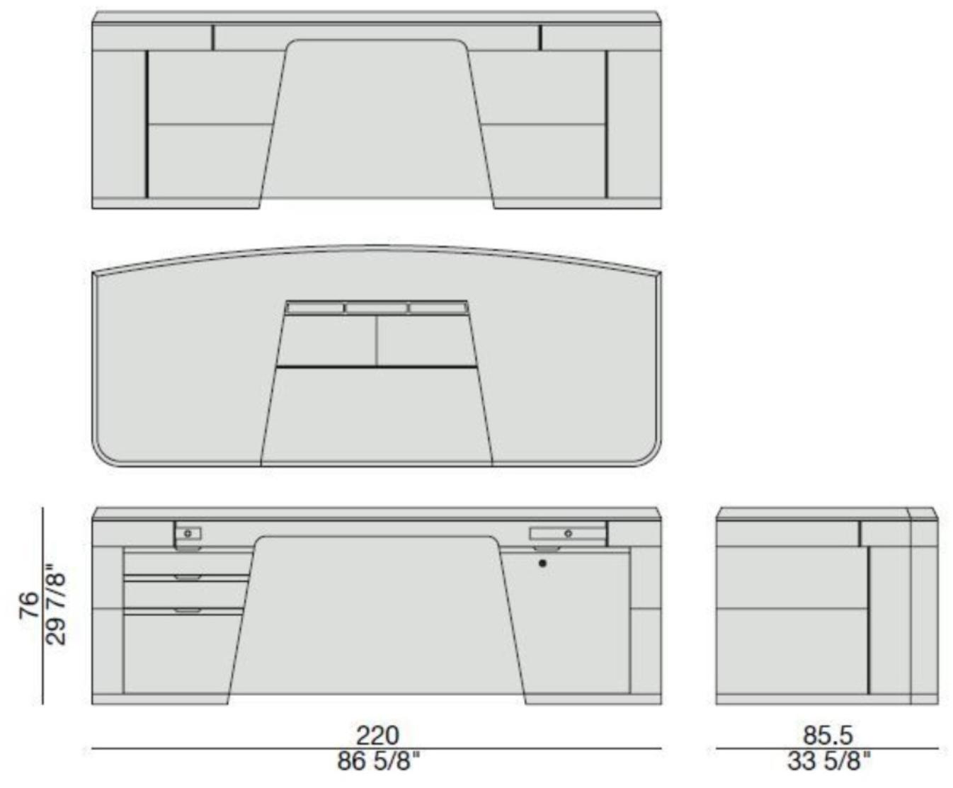 Porada Письменный стол из ореха Iron sun-id-1403925 - Вид №3