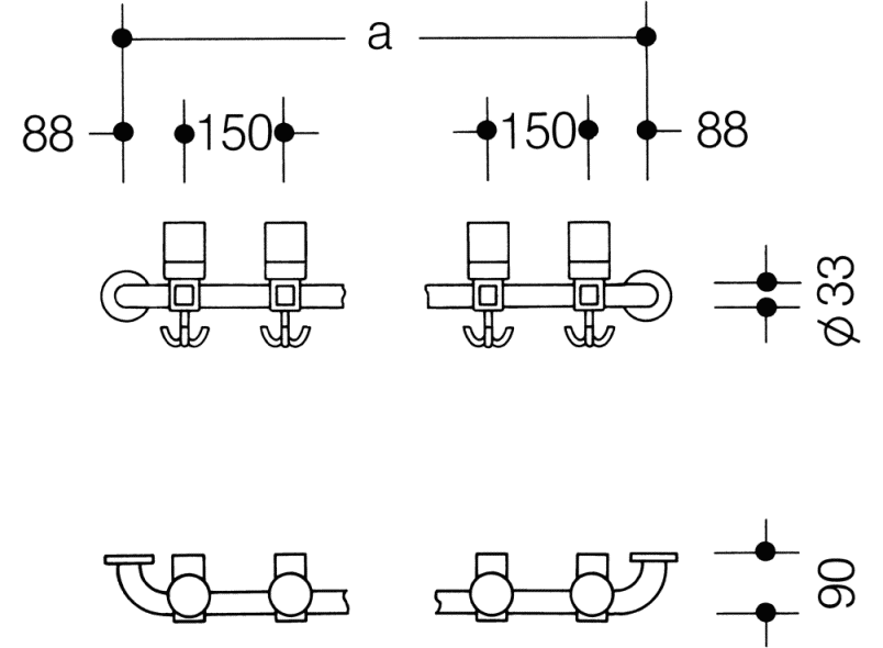 33.7310.PB8 гардеробная штанга HEWI System 111 | Polyamid  - Вид №5