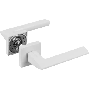 Ручки на розетке алюминий Ночиата 127 мм цвет матовый белый