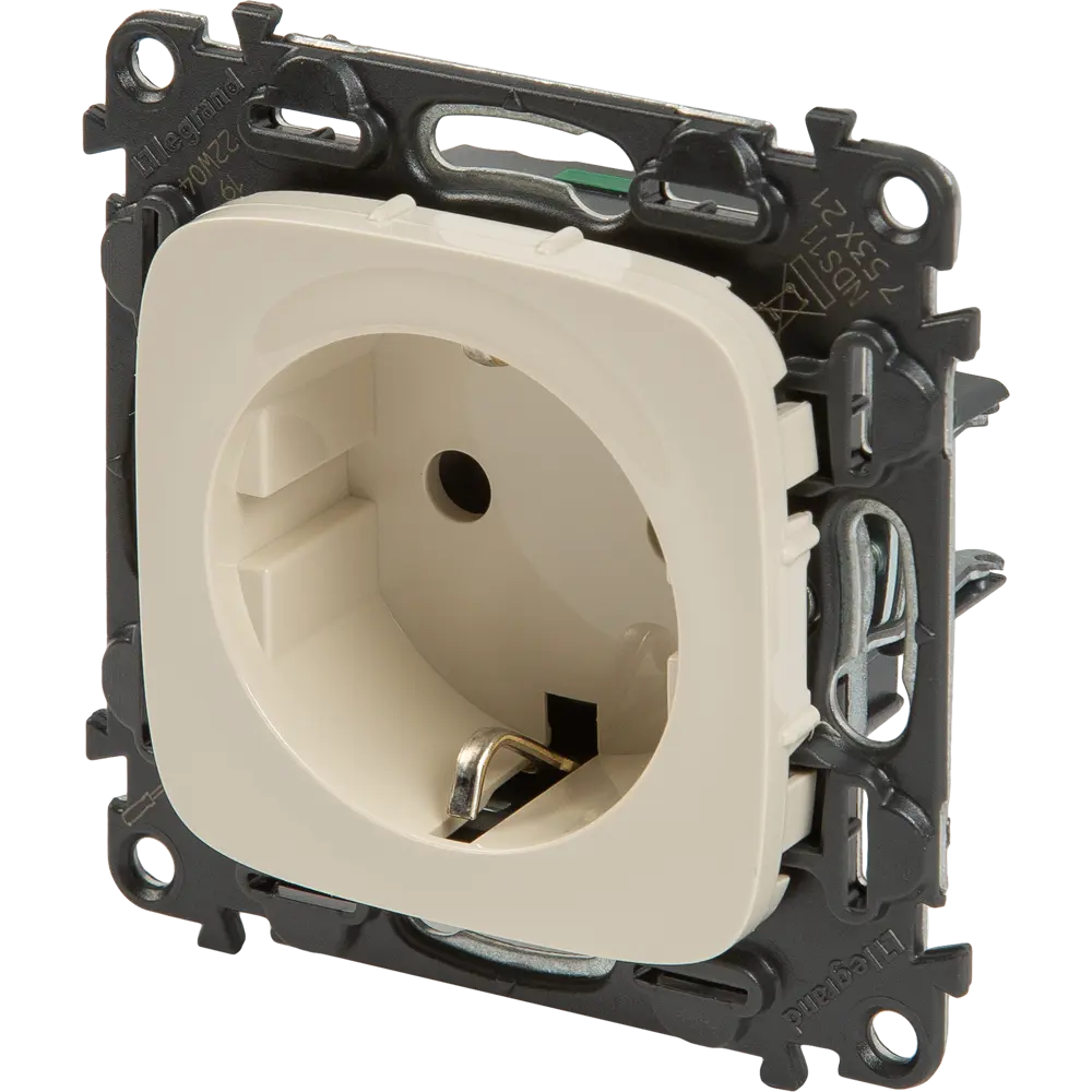 Розетка Legrand Valena Allure 2 контакта с заземлением цвет слоновая кость STLM-2061463 - Вид №1