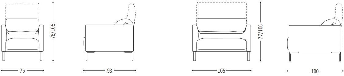 COR Кресло из ткани с подлокотниками и подголовником Avalanche sun-id-1496351 - Вид №6