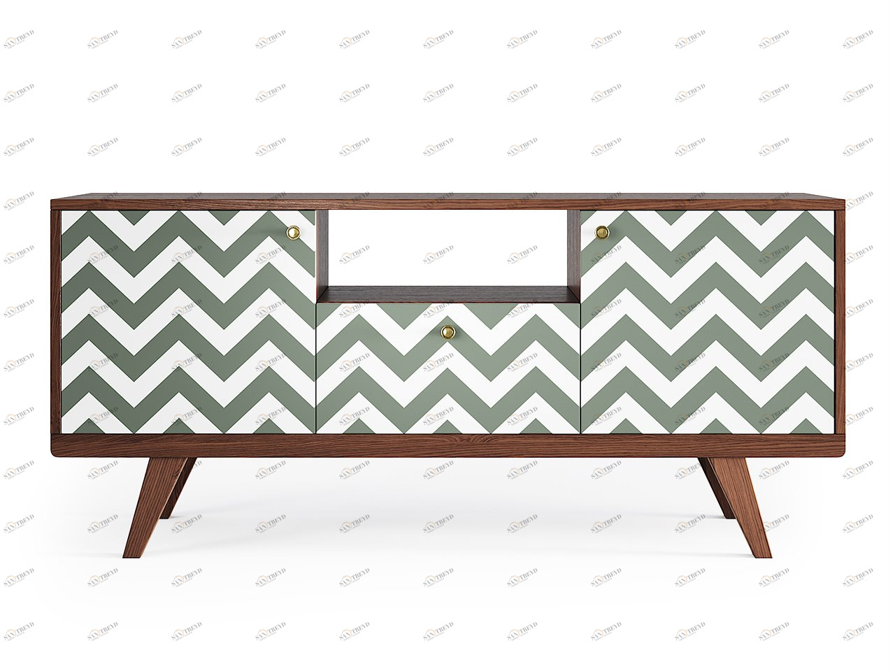 Тумба под телевизор с ящиком дуб с принтом Thimon THE IDEA  210230 Коричневый 