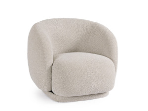 Тканевое вращающееся кресло с подлокотниками