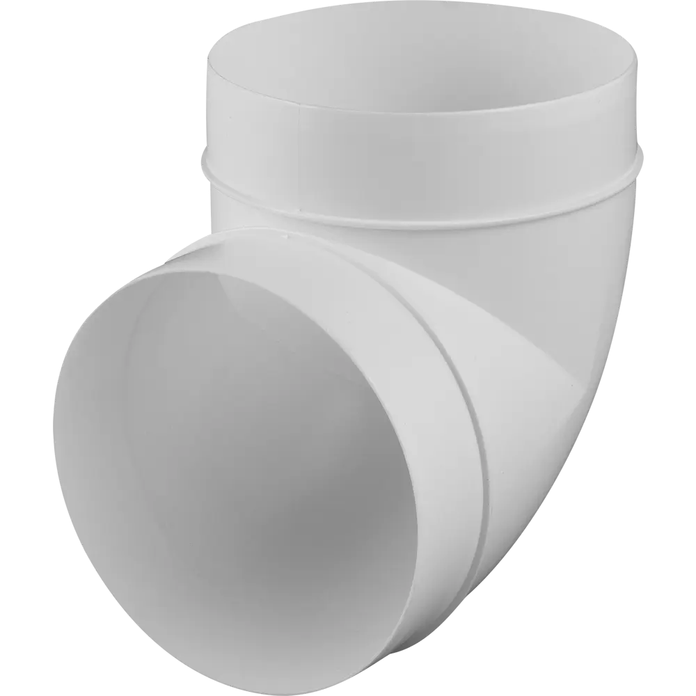 Колено воздуховодное EQUATION круглое 90° d125 пластиковое 18155781 STLM-0009687