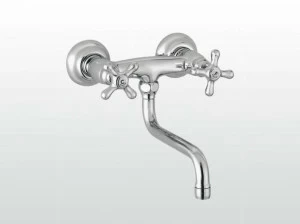 RUBINETTERIE STELLA Смеситель для кухни настенный на два отверстия с аэратором Roma