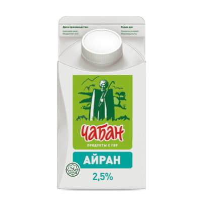 Айран 2,5% Чабан 450 г БЗМЖ Santreyd 20763 - Вид №1