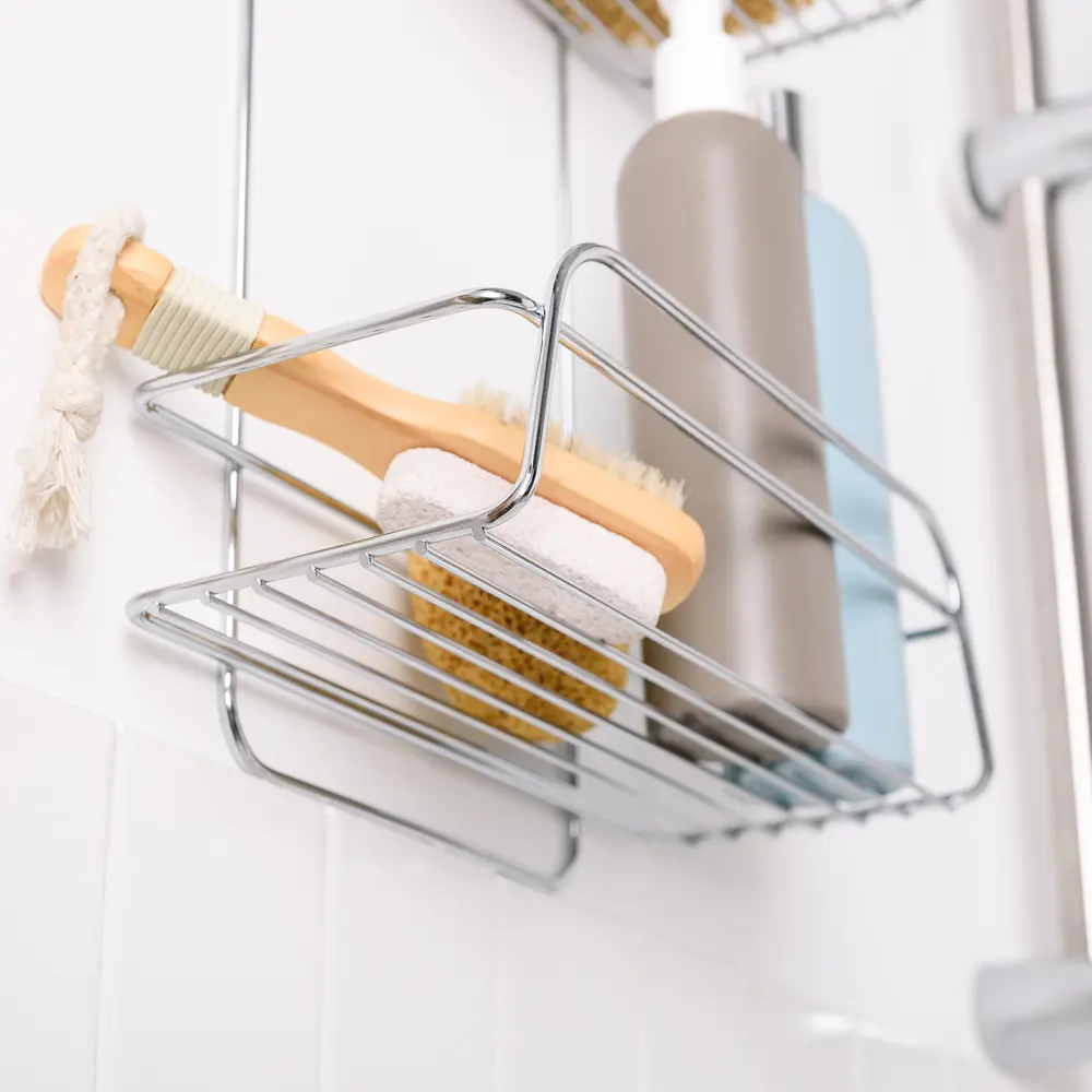 Полка двухъярусная прямая 28х12х38 см цвет хром Santreyd Модулус STLM-2143557 - Вид №5