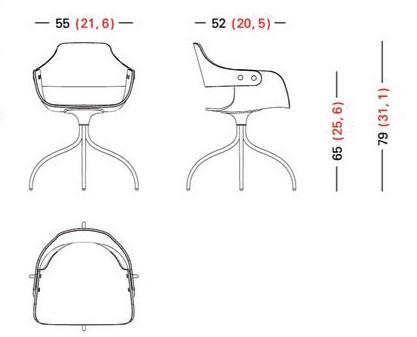 BD Barcelona Design Кресло поворотное с подлокотниками Showtime sun-id-1367717 - Вид №4