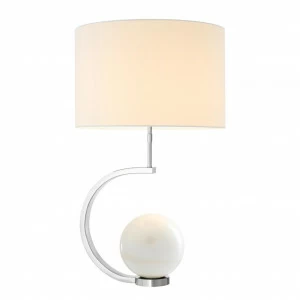 Настольная лампа Luigi nickel от Delight Collection KM0762T-1 nickel DELIGHT COLLECTION ИНТЕРЬЕРНЫЕ 244913 Белый