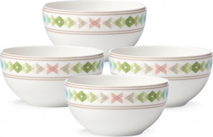 10607860 Lenox Набор салатников индивид-ных Lenox "Праздник 365" 15см, 4шт, (зелёно-синий) Фарфор