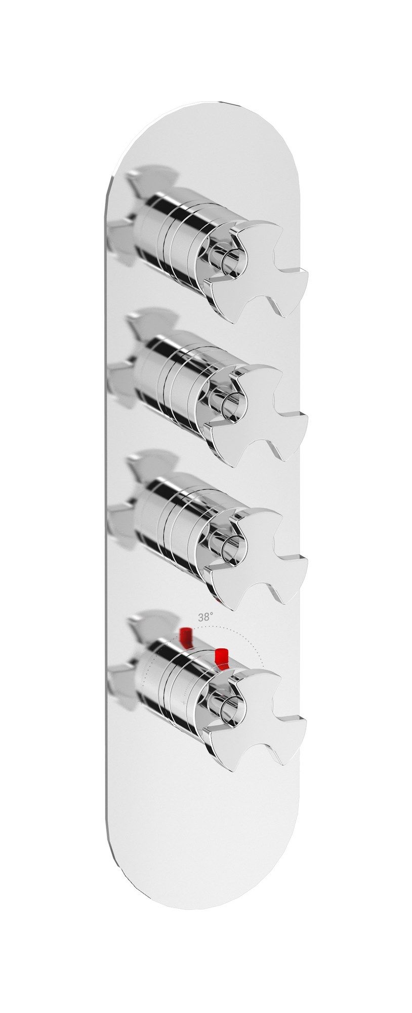 Встраиваемый термостатический смеситель для душа с 4 отверстиями IB AQUA - 3 WAYS EUA312 ARCH-00099391 - Вид №1
