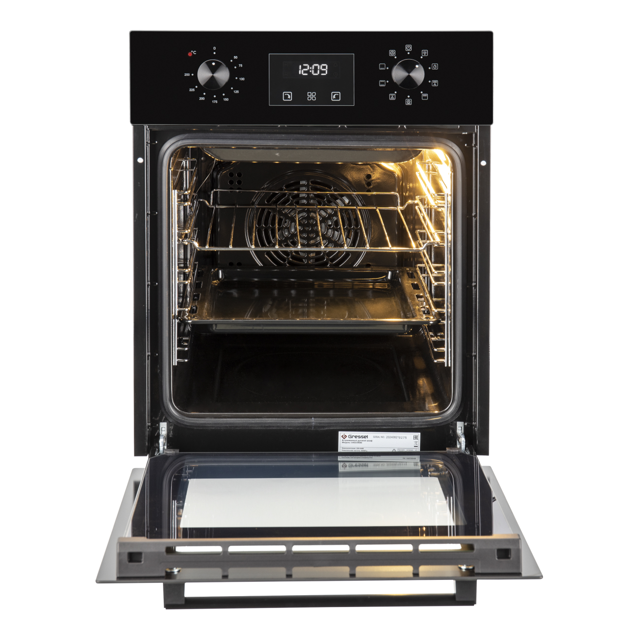 9284044 Электрический духовой шкаф Gressel RU477ES59000 черный STDN-0114187 - Вид №2