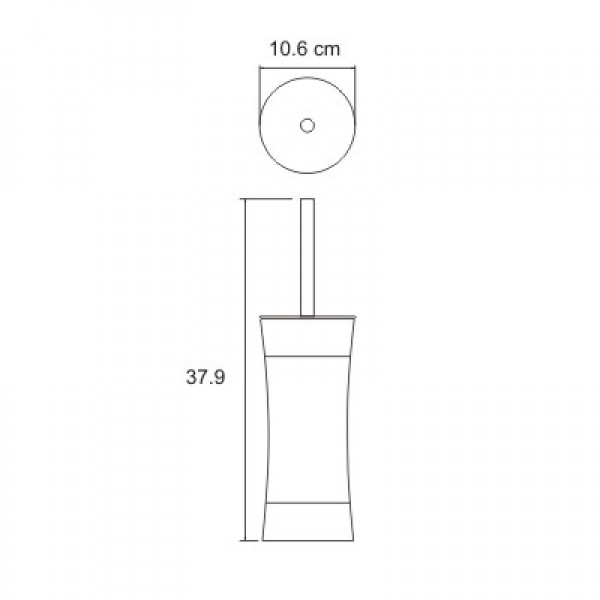 Щетка для унитаза напольная со съемной колбой WasserKRAFT (Германия) Wern 7527 sun-id-562353 - Вид №1