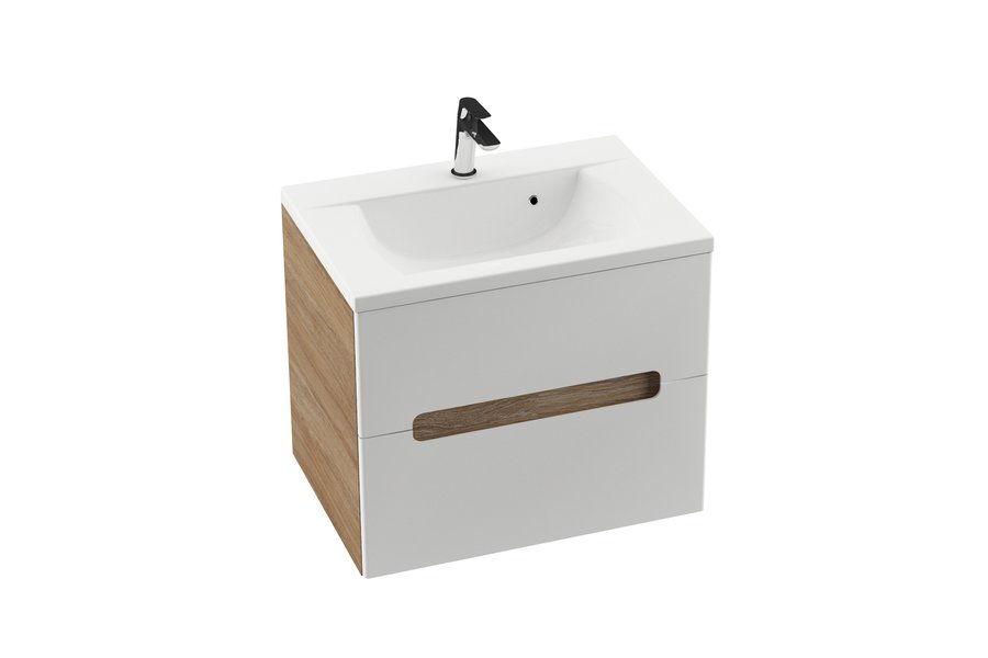 Тумба под умывальник SD 800-L CLASSIC II каппучино/белая Ravak X000000913 - Вид №2